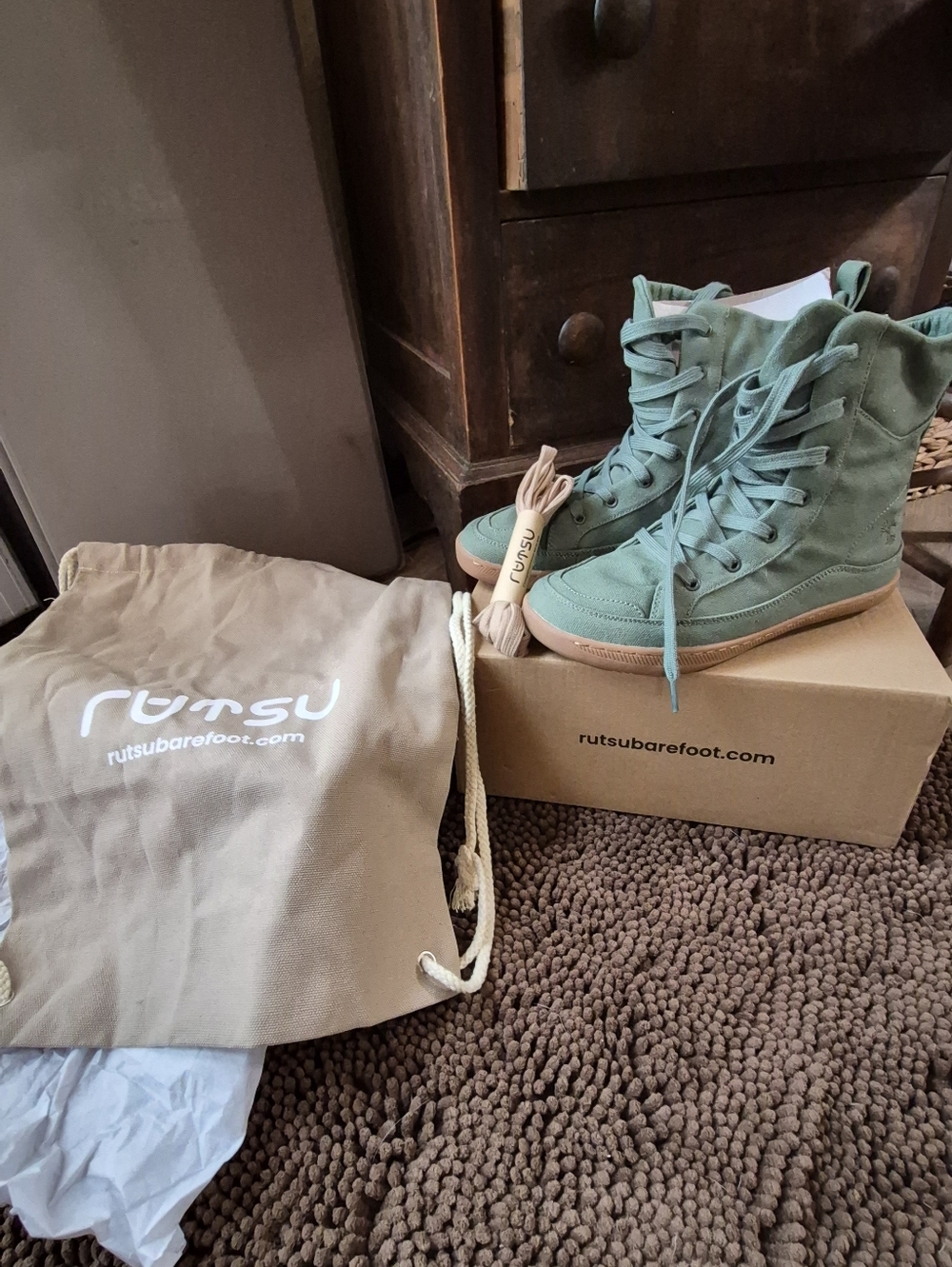 Ruts u Green Suede High-Top Sneakers